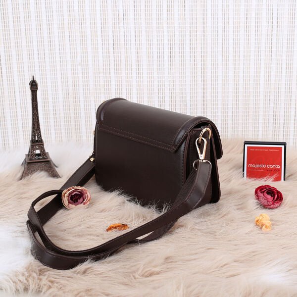 Motto Kahverengi Yandan asmalı Kadın Çanta