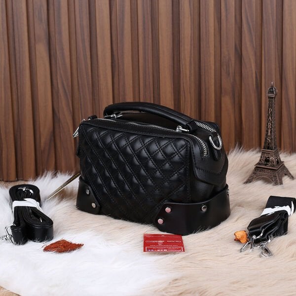 Ççs London Siyah Çift Gözlü Kadın Çanta