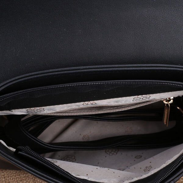 Motto Siyah Kadın Omuz Çantası