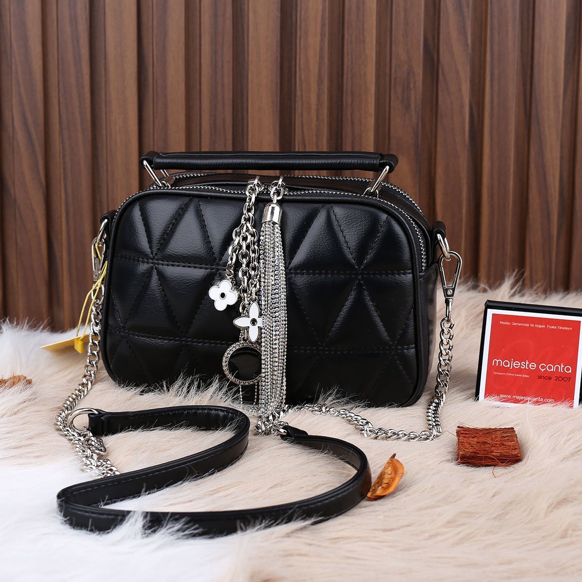 Ççs London Siyah Küçük Boy Yandan Asmalı Çanta