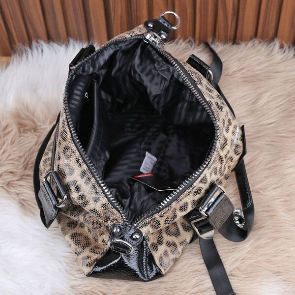 Ççs London Leopar Desenli Omuz Çantası