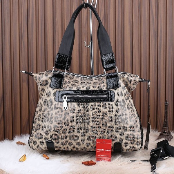 Ççs London Leopar Desenli Omuz Çantası