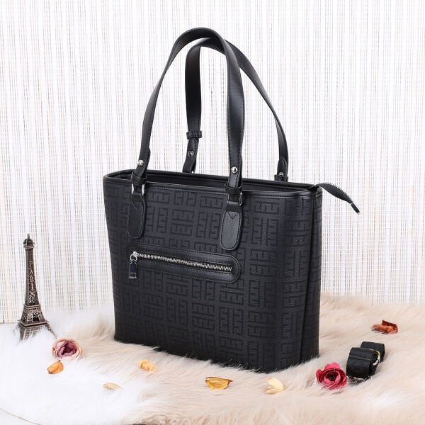 Miami Polo Siyah Desenli Kadın Çanta