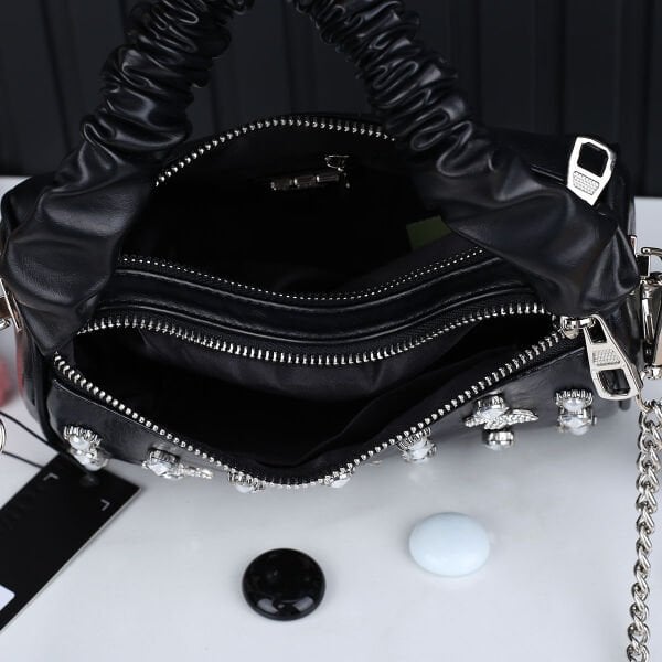Ççs London Siyah Taşlı Kadın Çantası