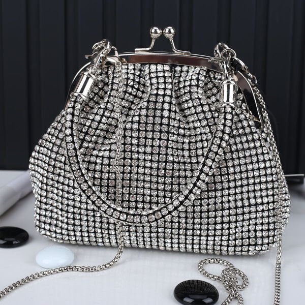 Ççs London Gümüş Taşlı Kadın Çantası