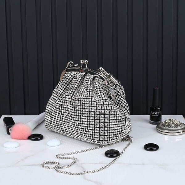 Ççs London Gümüş Taşlı Kadın Çantası