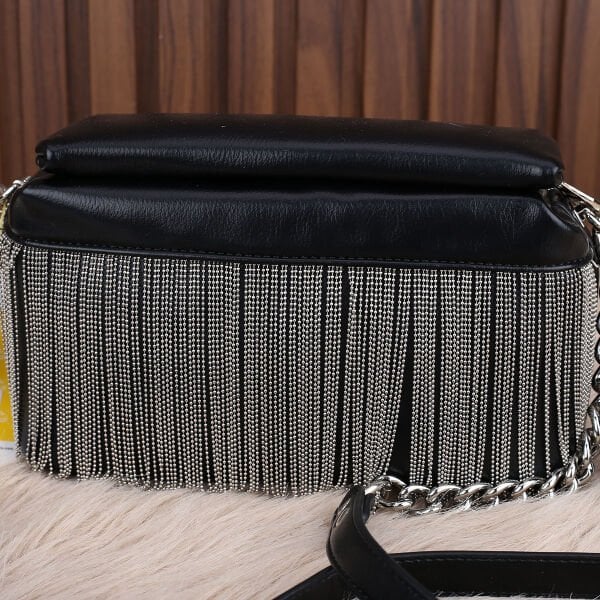 Ççs London Siyah Zincirli Yandan Asmalı Çanta