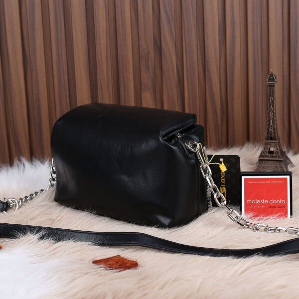 Ççs London Siyah Zincirli Yandan Asmalı Çanta