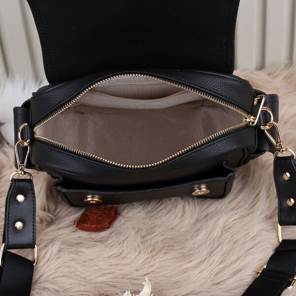 Majeste Siyah Yandan Asmalı Çanta