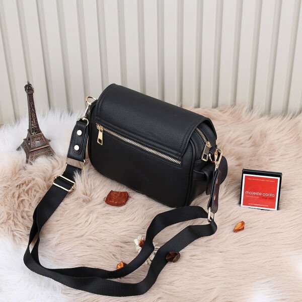 Majeste Siyah Yandan Asmalı Çanta