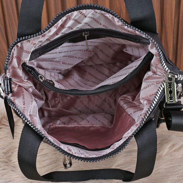 Nas Bag Siyah Taşlı Kadın Omuz Çantası