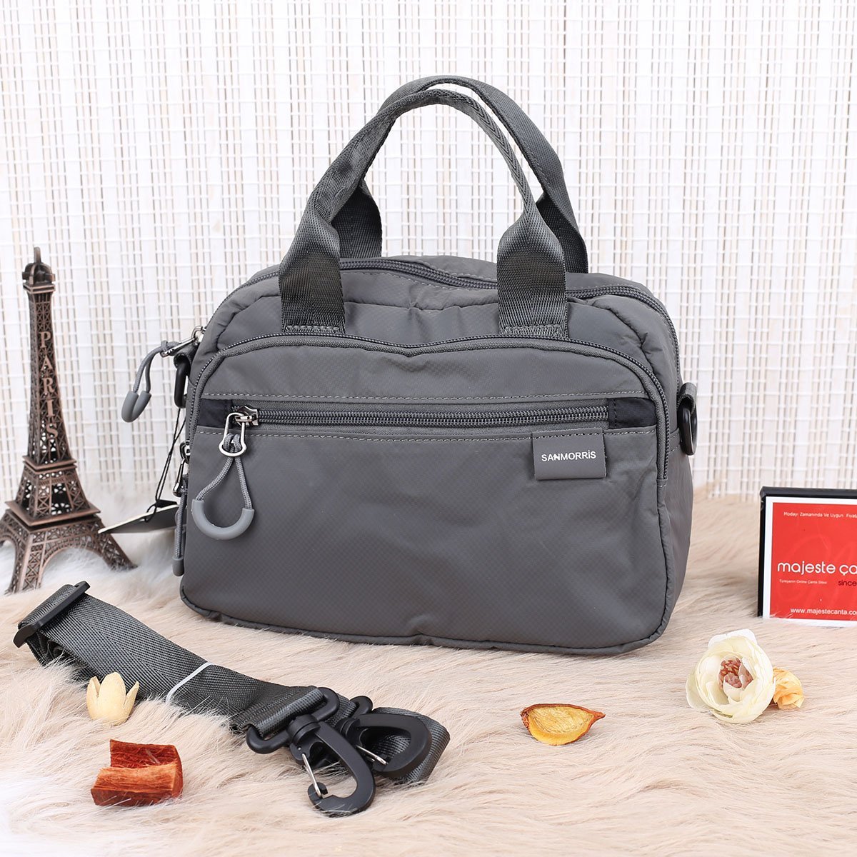 Sanmorris Yeni Sezon Koyu Gri Çanta
