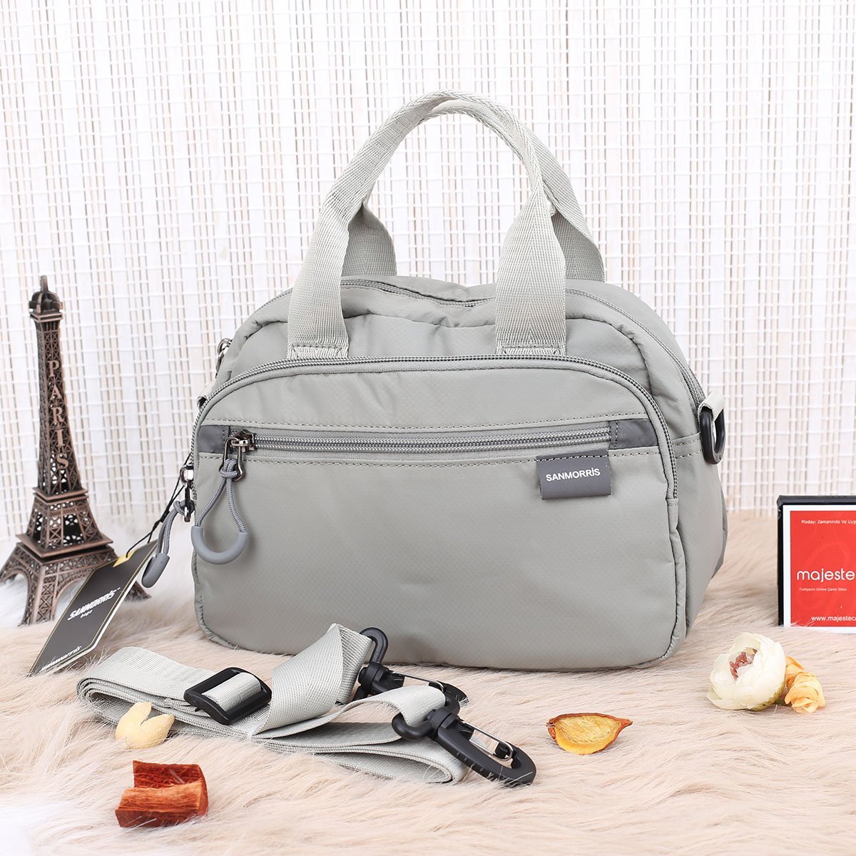 Sanmorris Yeni Sezon Açık Gri Çanta