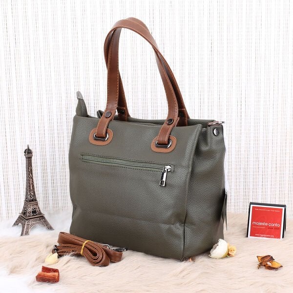 Sanmorris 3 Gözlü Yeşil Çanta