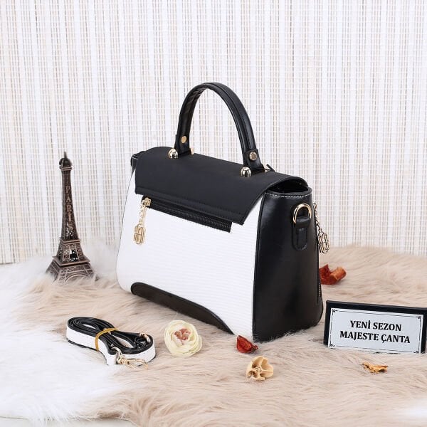 Cressberry Siyah Beyaz Kadın Çanta