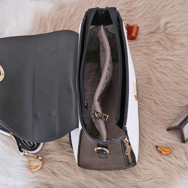 Cressberry Siyah Beyaz Kadın Çanta