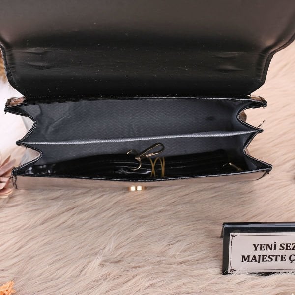 Siyah Rugan Günlük Kadın Çanta