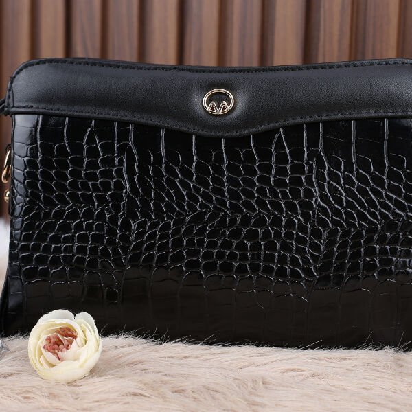 Motto 3 Gözlü Siyah Hem Portföy Hem Yandan Asmalı Çanta