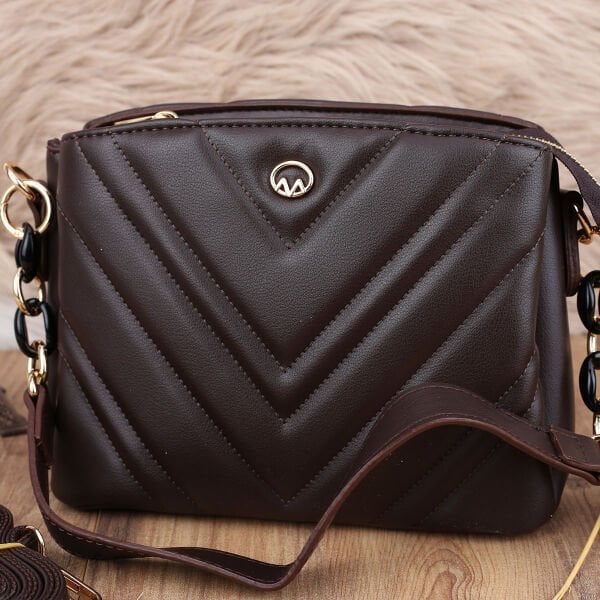 Motto Üç Gözlü Kahverengi Çanta