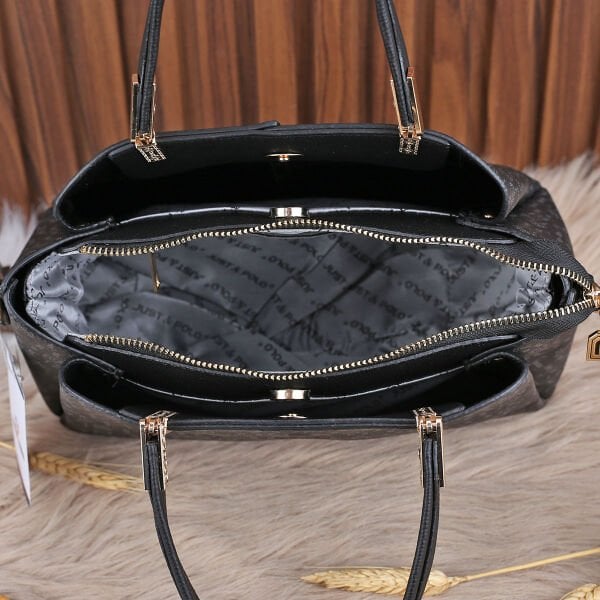 Just Polo Üç Gözlü Siyah Kadın Kol Çantası