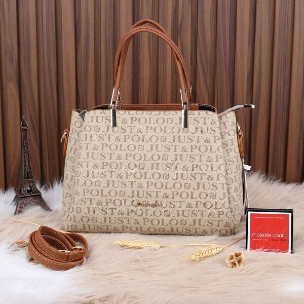 Just Polo Üç Gözlü Vizon Kadın Kol Çantası