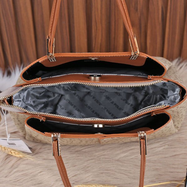 Just Polo Üç Gözlü Vizon Kadın Kol Çantası