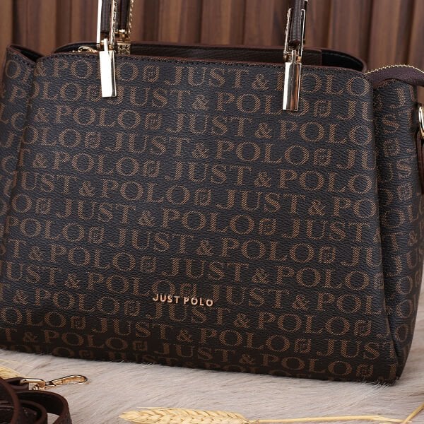 Just Polo Üç Gözlü Kahverengi Kadın Kol Çantası