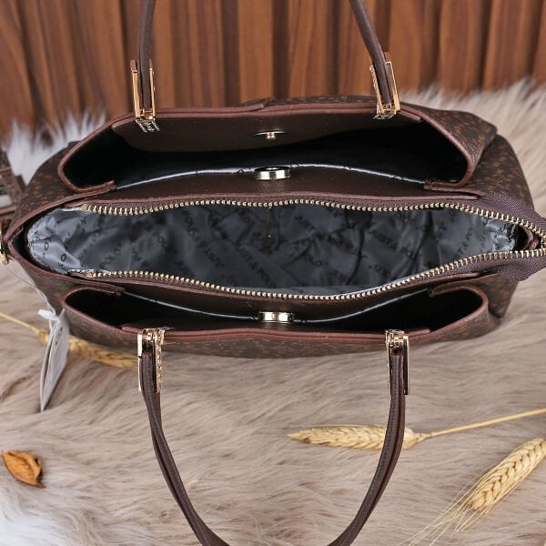 Just Polo Üç Gözlü Kahverengi Kadın Kol Çantası