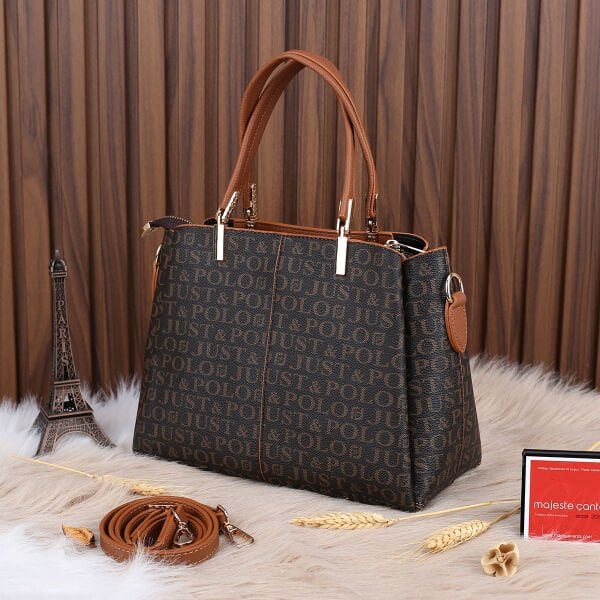 Just Polo Üç Gözlü Kahverengi&Taba Kadın Kol Çantası