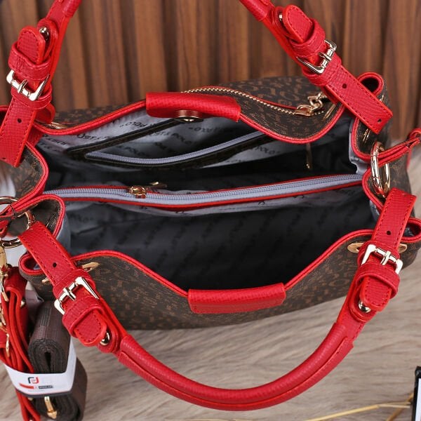 Just Polo Kahverengi Kırmızı Kadın Çanta