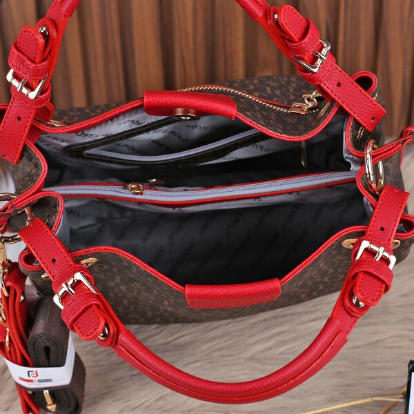 Just Polo Kahverengi Kırmızı Kadın Çanta