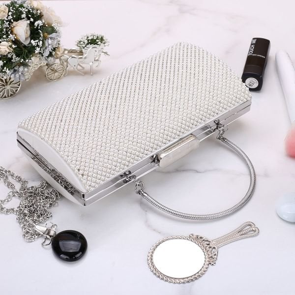 İncili Clutch Abiye Çanta