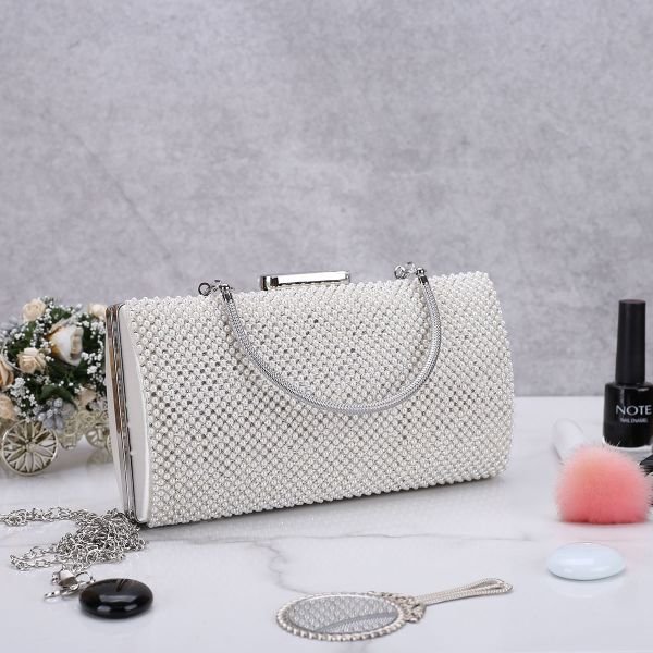 İncili Clutch Abiye Çanta