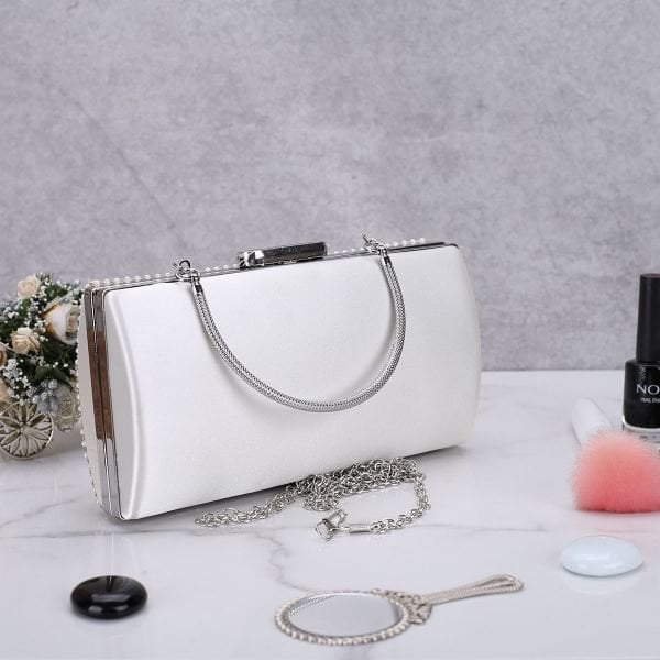 İncili Clutch Abiye Çanta