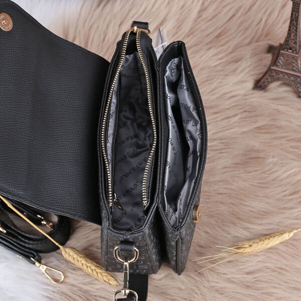 Just Polo Siyah Yandan Asmalı Çanta