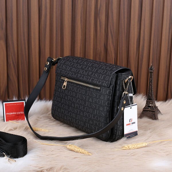 Just Polo Siyah Yandan Asmalı Kadın Çanta