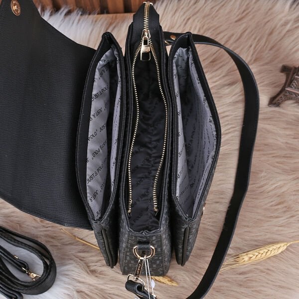 Just Polo Siyah Yandan Asmalı Kadın Çanta