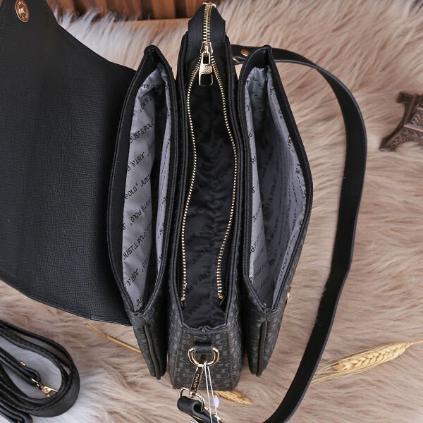 Just Polo Siyah Yandan Asmalı Kadın Çanta