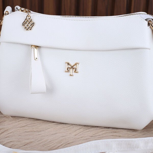 Motto Yeni Sezon Beyaz Yandan Asmalı Çanta