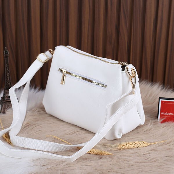 Motto Yeni Sezon Beyaz Yandan Asmalı Çanta