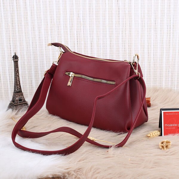 Motto Yeni Sezon Bordo Yandan Asmalı Çanta