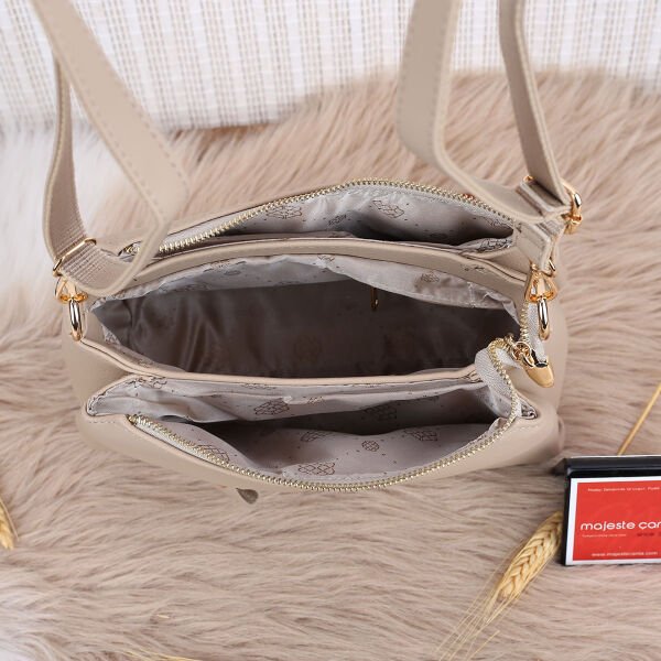 Motto Yeni Sezon Bej Yandan Asmalı Çanta