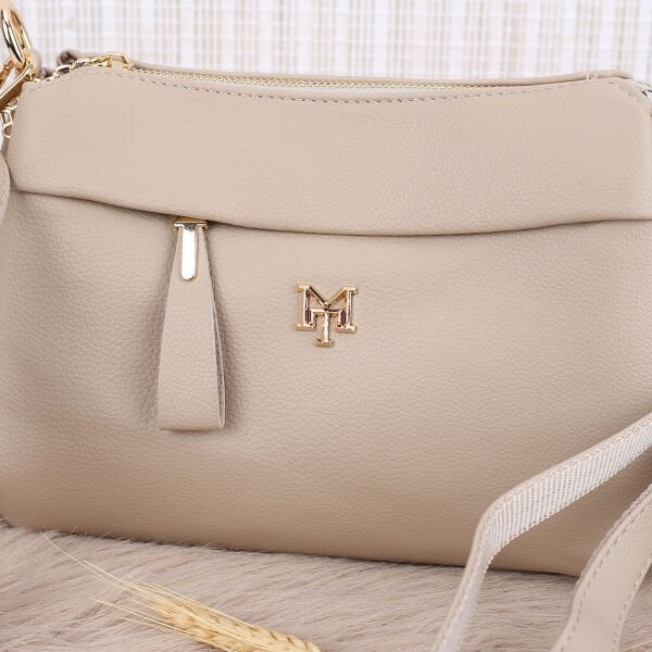 Motto Yeni Sezon Bej Yandan Asmalı Çanta