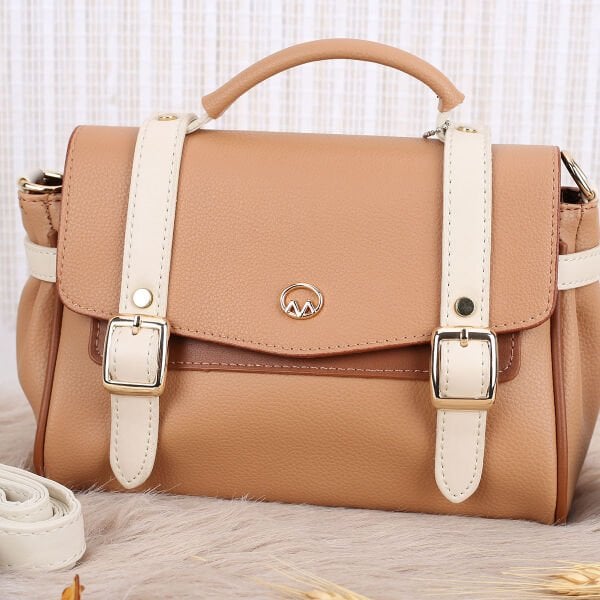 Motto Camel Yandan Asmalı Çanta