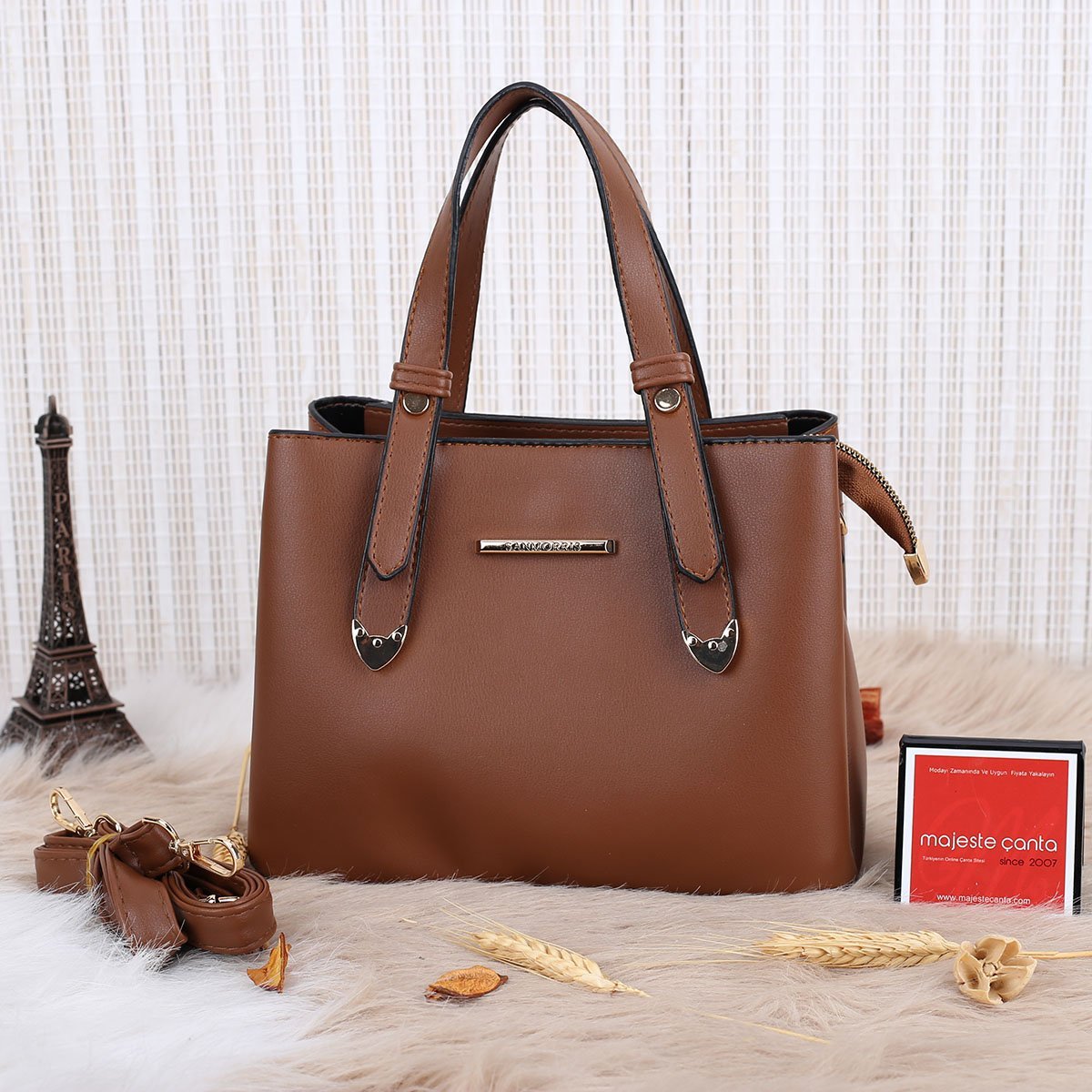 Sanmorris Taba Üç Gözlü Kadın Kol Çantası