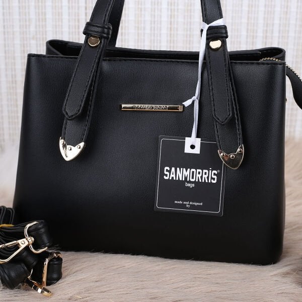 Sanmorris Siyah Üç Gözlü Kadın Kol Çantası