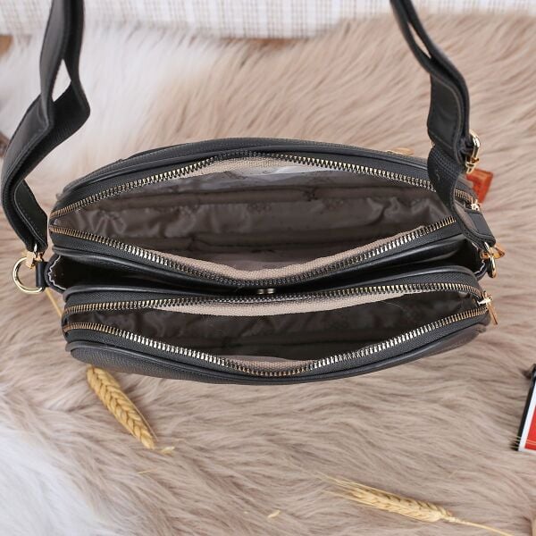 Motto Siyah Krokodil Yandan Asmalı Çanta