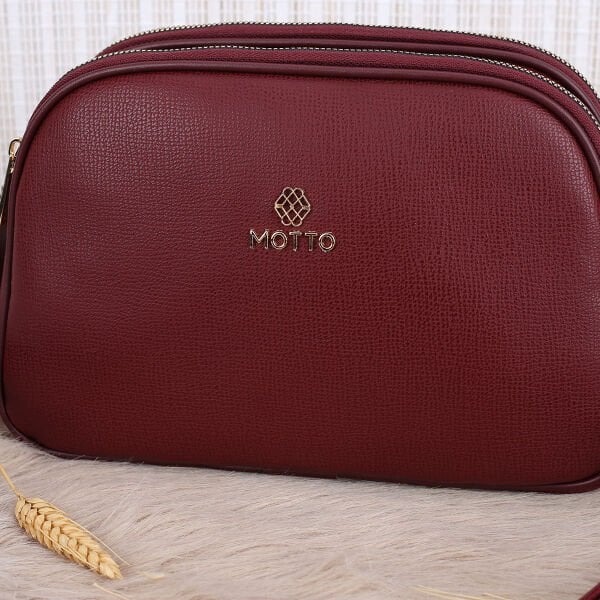 Motto Bordo Yandan Asmalı Çanta