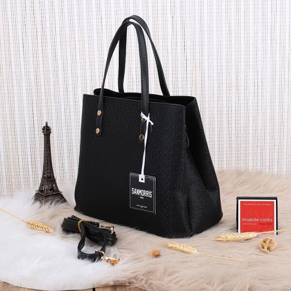 Sanmorris Üç Gözlü Siyah Kadın Çanta