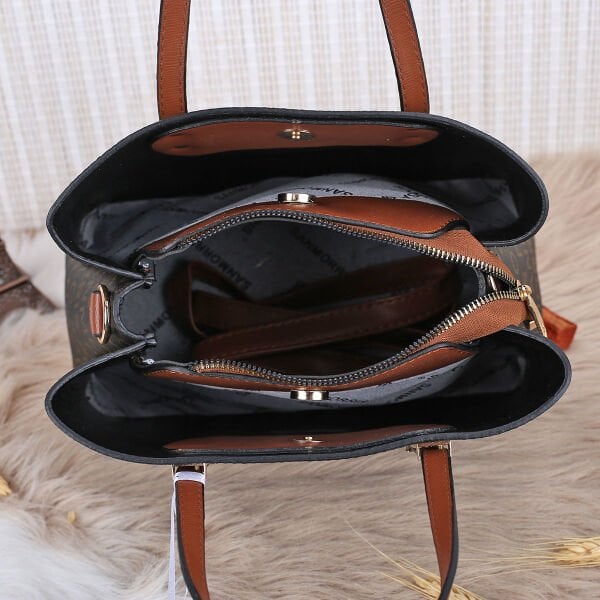 Sanmorris Üç Gözlü Kahverengi Kadın Çanta